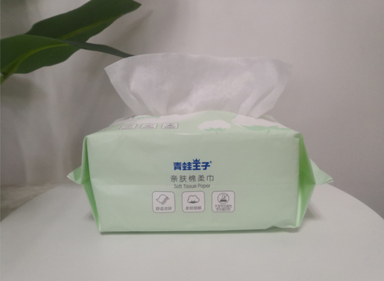 Sekali Pakai 100% Cotton Viscose Nonwoven Tisu Wajah Tisu Kering untuk Membersihkan Kecantikan