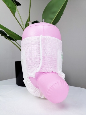 Soft Touching Top Suface Popok Bayi Sekali Pakai Dicetak Dengan Pita Ajaib yang Dapat Digunakan Kembali