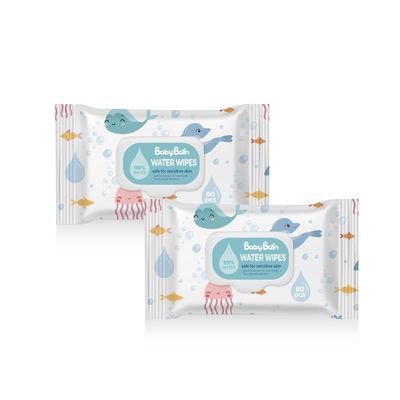 Private Label Tisu Basah Sekali Pakai OEM Wajah Dan Tangan Bersih Untuk Kulit Bayi Sensitif