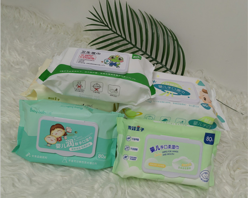 Tisu Basah Sekali Pakai Kapas Lembut Tanpa Wewangian Untuk Bayi Baru Lahir yang Sensitif Non Alkohol