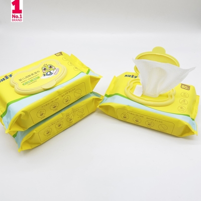 Tisu Air Kapas Bayi Baru Lahir yang Sensitif Biodegradable Tanpa Pewangi