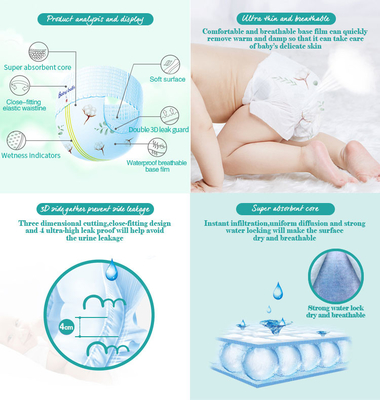 100% Bahan Katun Popok Bayi Sekali Pakai Celana Bayi Lembut