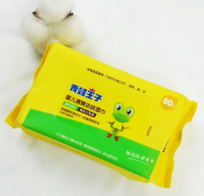 Tisu Basah 80 Hitung Tisu Bayi Non Woven Lembut Dengan Tutup Untuk Tisu Basah Sekali Pakai