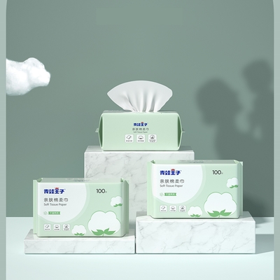 Disposable Cleansing Baby Soft 100% Cotton Baby Dry Wipes Untuk Kulit Sensitif