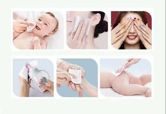 Kosmetik 100% Kapas Handuk Wajah Sekali Pakai Makeup Tisu Kering 80pcs