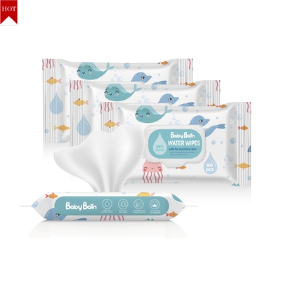 Tisu Basah Bayi OEM Sekali Pakai Untuk Kulit Sensitif Bayi
