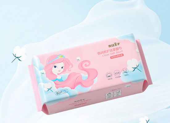 Biodegradable Disposable Clean Facial Cotton Dry Baby Lap Tisu Basah dan Kering untuk Membersihkan