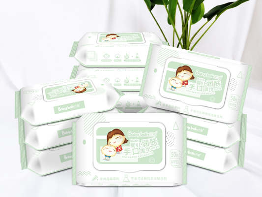 Tisu Basah Bayi Bersih Biodegradable Organik Untuk Tangan Dan Wajah