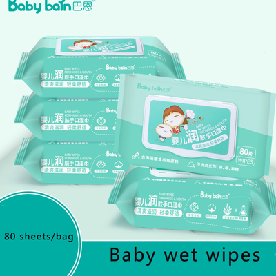 Organik Alami 99% Air Serat Bambu Tisu Basah Bayi Untuk Kulit Sensitif