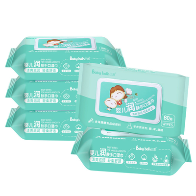 Organik Alami 99% Air Serat Bambu Tisu Basah Bayi Untuk Kulit Sensitif