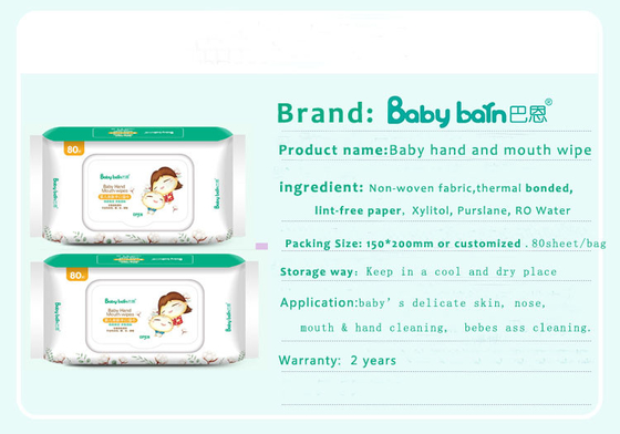 Kustomisasi Ultra Soft Nonwoven Sensitif 80pcs Baby Wet Wipes Supplier Di China