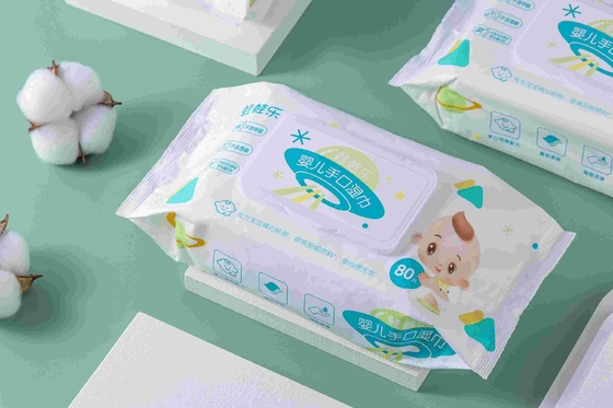 Biodegradable 99,9 Tisu Air Organik Murni Pembersih Tangan Bayi Tisu Basah Sekali Pakai