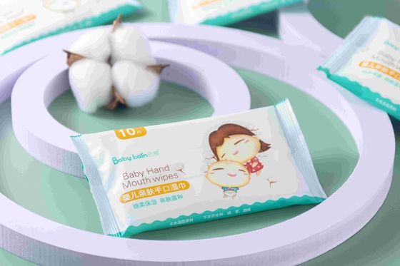 Biodegradable 99,9 Tisu Air Organik Murni Pembersih Tangan Bayi Tisu Basah Sekali Pakai