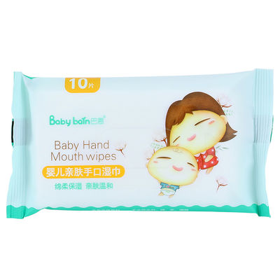 Label pribadi yang dapat disesuaikan, handuk basah, tas kecil, sekali pakai push cleaning, tisu basah bayi ajaib