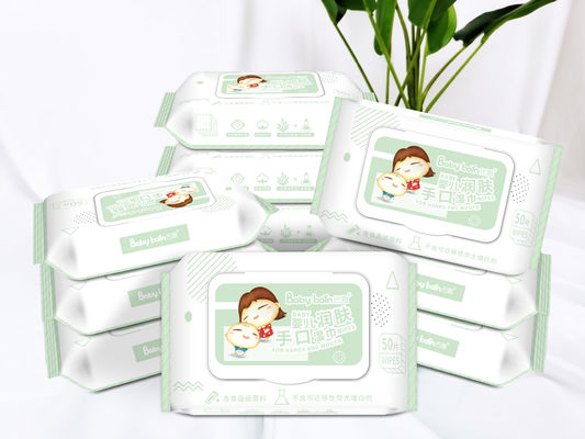 Factory Direct Sales Disposable Body Organic Custom Logo membersihkan tangan Baby Cleaning Wet Wipe dengan sampel gratis