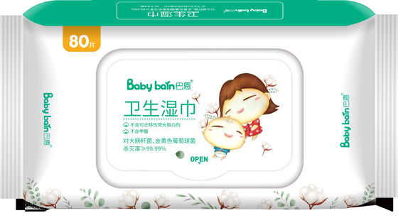Factory Direct Sales Disposable Body Organic Custom Logo membersihkan tangan Baby Cleaning Wet Wipe dengan sampel gratis