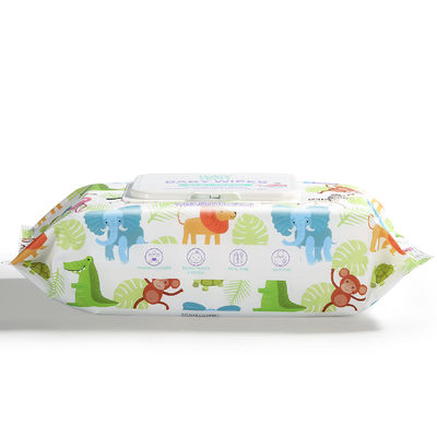 Tisu Basah Sekali Pakai Bayi Organik Ultra Lembut Bebas Alkohol OEM Disesuaikan