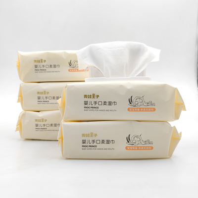 Perawatan Kulit Sensitif Ramah Lingkungan Biodegradable Tisu Bayi Basah Serat Bambu Berbasis Tanaman