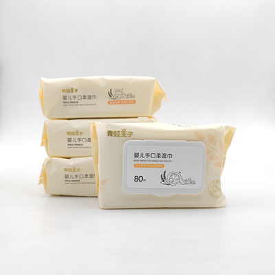 Perawatan Kulit Sensitif Ramah Lingkungan Biodegradable Tisu Bayi Basah Serat Bambu Berbasis Tanaman