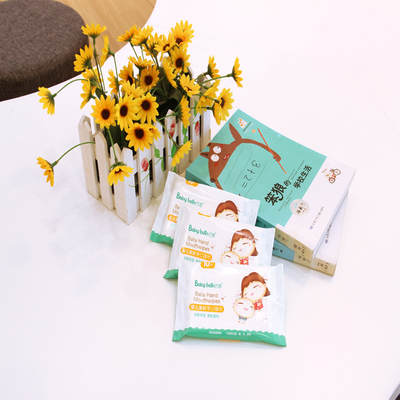 10pcs Pembersih Tisu Basah Untuk Bayi Bahan Spunlace Tisu Bayi Lembut Sampel OEM Gratis