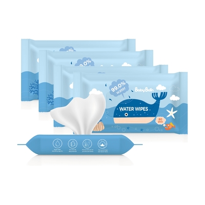 Bebas Alkohol Degradable Biodegradable Cleaning Body Bamboo Baby Tissue Basah