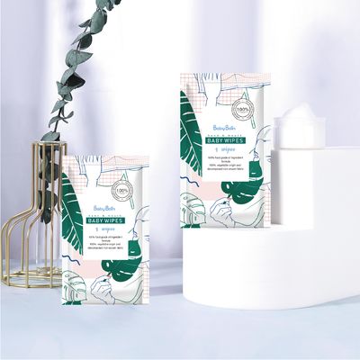 Spunlace Kustom Sekali Pakai Kertas Tisu Basah Non Woven Bayi Tisu Basah Tebal