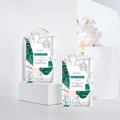 Spunlace Kustom Sekali Pakai Kertas Tisu Basah Non Woven Bayi Tisu Basah Tebal