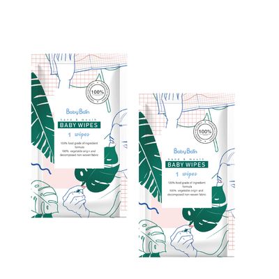 Spunlace Kustom Sekali Pakai Kertas Tisu Basah Non Woven Bayi Tisu Basah Tebal