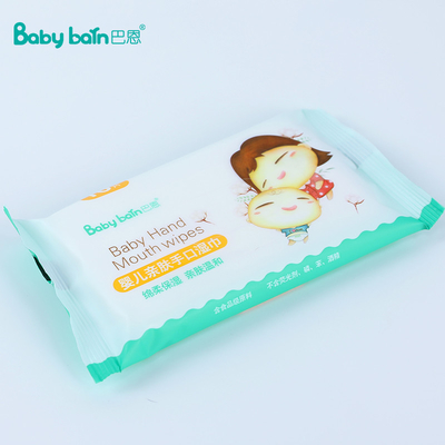 Label pribadi sekali pakai terbaik yang kompetitif sensitif OEM bayi tangan dan mulut membersihkan air tisu tisu basah