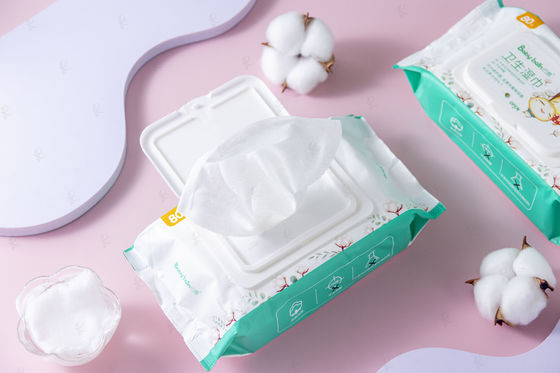 Tisu bayi sekali pakai tanpa pewangi yang menyenangkan dan menyenangkan Untuk Tangan Wajah Tisu Basah Pabrik China