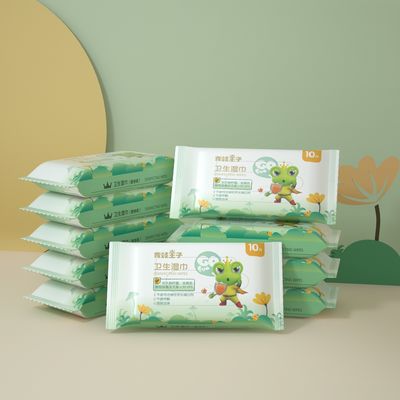 Rumah Tangga OEM Disposable Wet Wipes Formula Organik Alami Tanpa Wewangian Bebas Alkohol