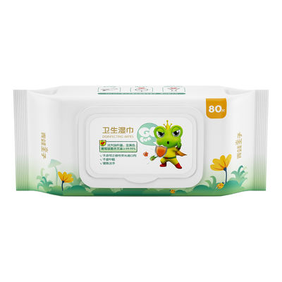 Grosir Disesuaikan Spunlace Organic ECO Bamboo Biodegradable Hygiene Aloe Vera Baby Cleaning Wet Wipes