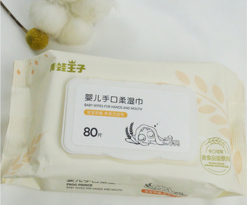 Tisu Basah Bayi Organik 99% Air Bayi Biodegradable yang Disesuaikan Untuk Kulit Sensitif
