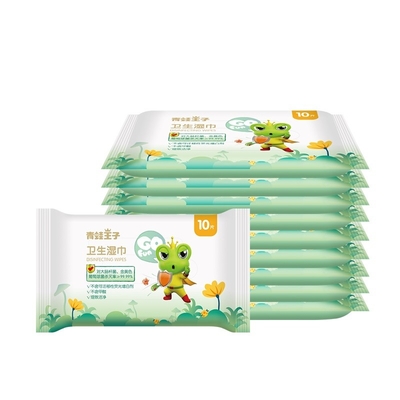 OEM 72pcs Murah Non Woven Bayi Perawatan Kapas Biodegradable Tisu Basah Bayi Sekali Pakai Alkohol gratis tisu basah bayi