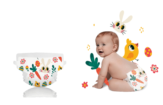 Non Woven Fabric Popok Bayi Softable Sekali Pakai C Grade
