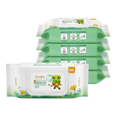 80PCS Air Murni Tisu Bayi Organik Biodegradable Kain Non Woven Tanpa Wewangian