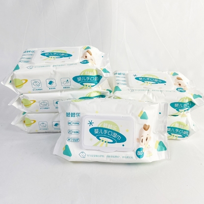 Label Pribadi yang Disesuaikan, Handuk Basah Bayi, Pembersih Mulut Tangan Sekali Pakai