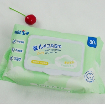 OEM Pure Water Organic Biodegradable Disposable Wipes 80PCS Untuk Perawatan Kulit Bayi
