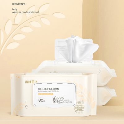 80pcs Per Kantong Kain Alami Biodegradable Tisu Basah Bayi Organik
