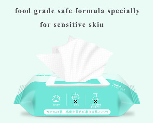 Organik 99% Air Tisu Bayi Label Pribadi Kain Non Woven Tisu Basah Bayi