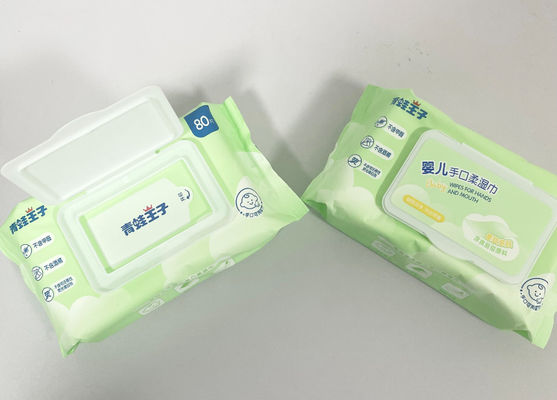 Organik 99% Air Tisu Bayi Label Pribadi Kain Non Woven Tisu Basah Bayi