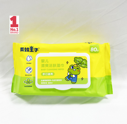 OEM Private Logo Pembersih Tangan Tisu Basah 50pcs Tanpa Alkohol