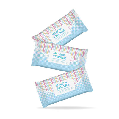 Fragrance Free make up remover cleansing wipes tisu basah sekali pakai Lembut untuk semua Jenis Kulit