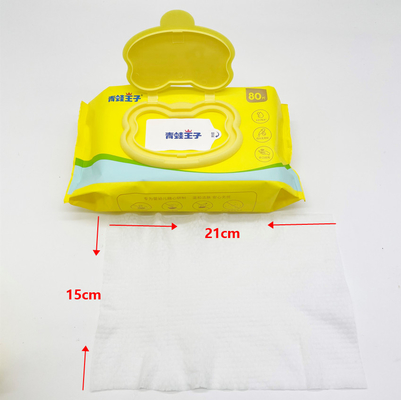 Tumbuhan Kain Tissue Basah Biodegradable Tisu Bayi Flushable Tisu Basah Bebas Wewangian