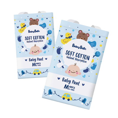 Popok Sekali Pakai Ramah Lingkungan Biru ADL Klorin Gratis Untuk Bayi Baru Lahir