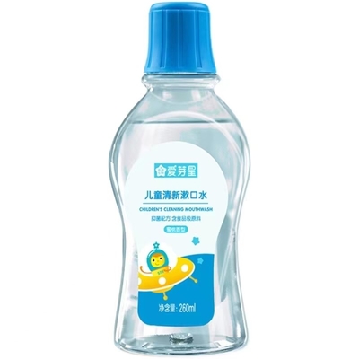 Mulut bersih dan nafas segar 260ml Oral Care Mouthwash Anak Persik Rasa Lemon