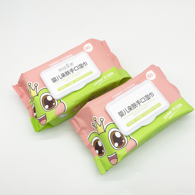 Tisu Basah Sekali Pakai Hypoallergenic Organik Bebas Alkohol Untuk Pembersihan Harian Kulit Bayi