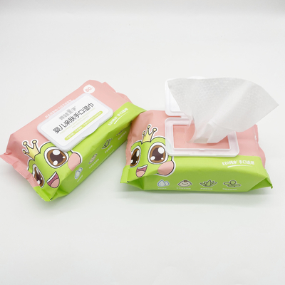 Tisu Basah Sekali Pakai Hypoallergenic Organik Bebas Alkohol Untuk Pembersihan Harian Kulit Bayi