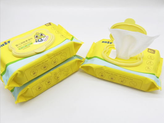 Tisu Basah Sekali Pakai Hypoallergenic Organik Bebas Alkohol Untuk Pembersihan Harian Kulit Bayi