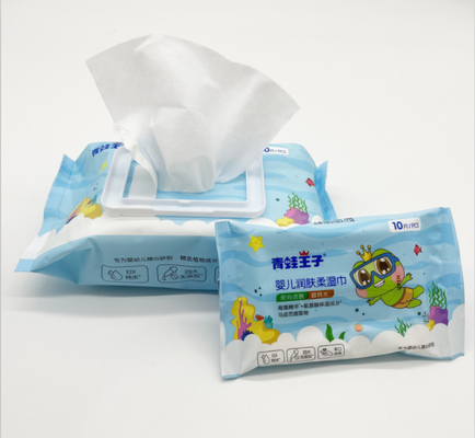 Tisu Basah Sekali Pakai Hypoallergenic Organik Bebas Alkohol Untuk Pembersihan Harian Kulit Bayi